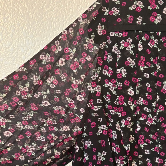 The Kooples Black and Pink Floral Blouse - Picture 9 of 13